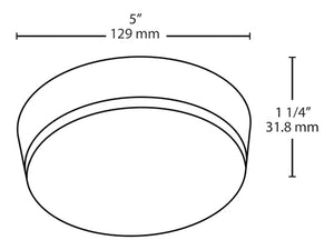 RAB SK9RYNW 9W SKEET LED Surface Mount Fixture Round,  3500K, 744 Lumens, 87 CRI, White Finish