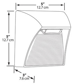 RAB SLED5 5W LED Square Step Lights, 5000K Color Temperature (Cool), 68 CRI, 100V - 240V, Bronze Finish