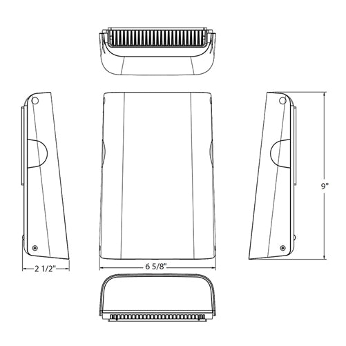 RAB SLIM15N Field Adjustable Slim LED Wallpack, 34/25/13W, 1398-3695 Lumens, 4000K, 80 CRI, White Finish