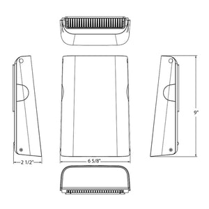 RAB SLIM15W Field Adjustable Slim LED Wallpack, 34/25/13W, 1493-3907 Lumens, 5000K, 80 CRI, White Finish