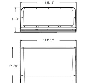 RAB SLIM22-L-150 Field Adjustable Slim LED Wallpack, 150/125/100/75W, 11462-21727 Lumens, 3000K/4000K/5000K, 80 CRI, Bronze Finish