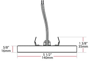 RAB SM5.5R10930UNVTW 10W 5.5' LED Edge-Lit Surface Mount Light, 600 Lumens, 90 CRI, 3000K Color Temperature, 120-277V, White