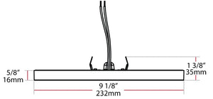 RAB SM9R20940UNVTW 20W 9' LED Edge-Lit Surface Mount Light, 1200 Lumens, 90 CRI, 4000K Color Temperature,120-277V, White