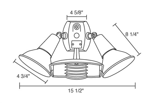 RAB STL110R/L Stealth Motion Sensor and Two CCT-Selectable PAR38 LED, Bronze Finish