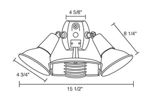 RAB STL110R/L Stealth Motion Sensor and Two CCT-Selectable PAR38 LED, Bronze Finish