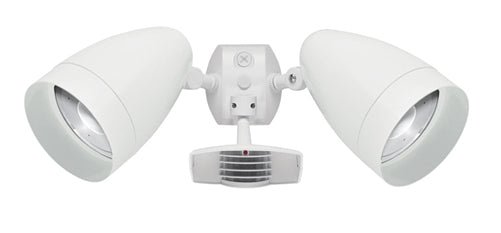 RAB STL1HBLED2X13W 26W LED Floodlight with Sensor, No Photocell, 5000K (Cool), 1448 CRI, 120-277V, White Finish