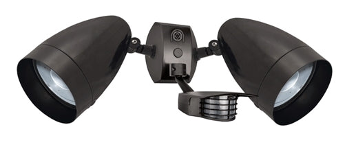 RAB STL2HBLED2X13 26W LED Floodlight with Sensor, With Photocell, 5000K (Cool), 1448 CRI, 120-277V, Bronze Finish