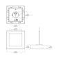 RAB SUMOFA-5S-10-9CCT-120-W LED Surface Mount Fixture Square, 2700K-5000K Color selectable, 650 Lumens, 90 CRI, White Finish