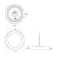 RAB SUMOFA-7R-12-95CCT-UNV-W LED Surface Mount Fixture Round, 2700K-5000K Color selectable, 1100 Lumens, 90 CRI, White Finish