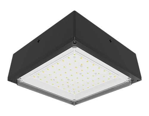 RAB VANLED10/E2 10W LED Canopy Light, 0-10V Dimming to 10%, Battery Backup, Bronze