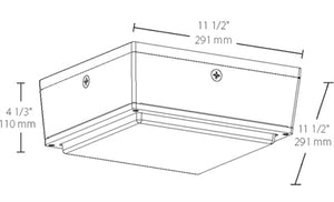 RAB VANLED10/E2 10W LED Canopy Light, 0-10V Dimming to 10%, Battery Backup, Bronze