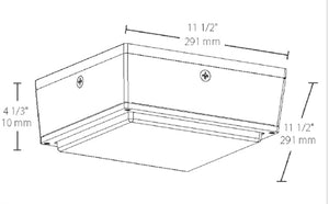 RAB VANLED20YFR 20W LED Canopy Light, 3000K, 2743 Lumens, 84 CRI, Drop Lens, Bronze