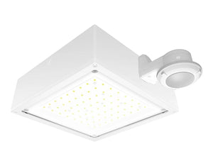 RAB VANLED52NFW/WS2 LED Canopy Light with Mini Sensor, 4000K (Neutral), 8,232 Lumens, 83 CRI, Flat Lens, Standard Operation, White Finish