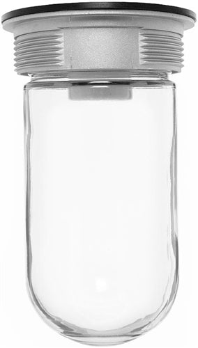 RAB VC200S Vaporproof 150W Incandescent Lamp 120V Silver Color - With Soda Lime Glass, No Guard