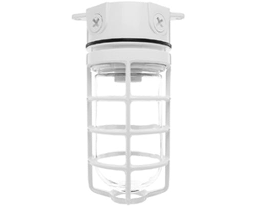 RAB VLX100DGW Vaporproof 100W Incandescent Lamp 120V White Color - With Soda Lime Glass and Die Cast Guard