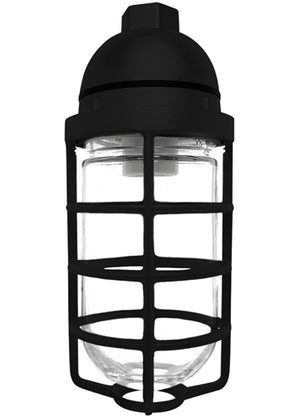 RAB VP100DGB-3/4 Vaporproof 150W Incandescent Lamp 120V Black Color - With Soda Lime Glass and Die Cast Guard