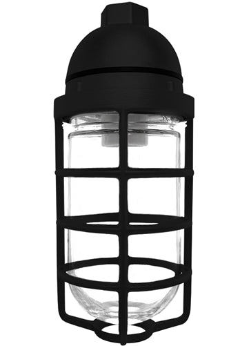 RAB VP100DGB-3/4 Vaporproof 150W Incandescent Lamp 120V Black Color - With Soda Lime Glass and Die Cast Guard