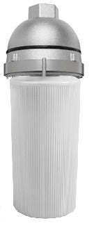 RAB VP100PW-S Vaporproof 75W Incandescent Lamp 120V Silver Color - With White Flat Bottom Prismatic Polycarbonate Globe, No Guard