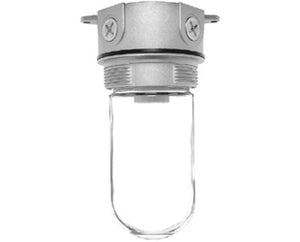 RAB VX200S/F22 Vaporproof 22W Compact Fluorescent (CFL) Lamp 120V Silver Color - With Soda Lime Glass, No Guard