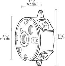 Rab VX3W Round Boxes With 3 Hole Covers, 1/2" Hole Size, White Finish
