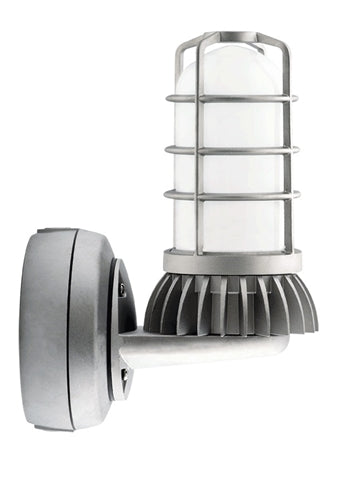 RAB VXBRLED26DG/UP 26W LED Vaporproof Wall Uplight, 4900K (Cool), 2004 Lumens, 68 CRI, Natural Finish