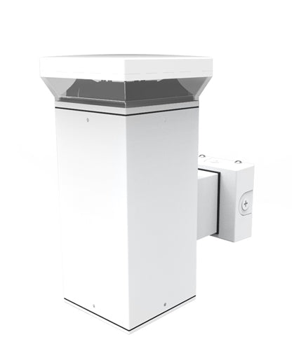 RAB WBLED18NW 18W LED Square Wall Scone, 4000K Color Temperature (Neutral), No Photocell, White Finish