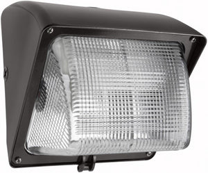 RAB WP1GSN50/PC Wallpack Glass Lens 50W High Pressure Sodium Lamp 120V Bronze Color with Photocontrol