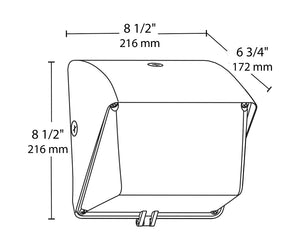 RAB WP1LED39L-750U 26W WP1LED Wallpack, 3400 Lumens, 70 CRI, 0-10V Dimming 120-277V, Bronze