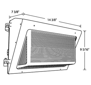 RAB Lighting WP2FA29 LED Wallpack 29W 3000K, 4000K and 5000K Color Selectable, Bronze