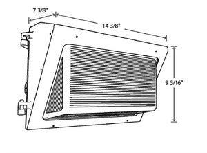 RAB Lighting WP2XFU29 LED Wallpack 29W/20W/15W Field Adjustable Light Output, 3000K, 4000K and 5000K Color Selectable, Bronze