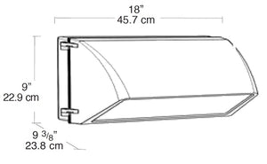 RAB WP3CSC250QTW/PC Wallpack Cutoff 250W High Pressure Sodium Lamp 120V-277V White Color with Photocontrol