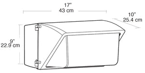 RAB WP3SC250QTW Wallpack Glass Lens 250W High Pressure Sodium Lamp 120V-277V White Color