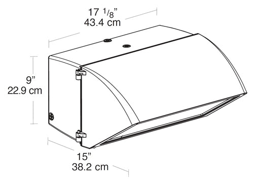 RAB WP4CSC400/480 Wallpack Cutoff 400W High Pressure Sodium Lamp 480V Bronze Color
