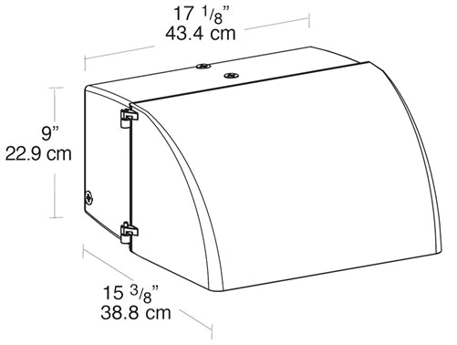 RAB WP4FCH350PSQ/PC2 Wallpack Full Cutoff 350W High Pressure Sodium HID Lamp 120V-277V Bronze Color with 277V Photocontrol