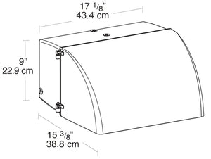 RAB WP4FCH400PSQ/PC2 Wallpack Full Cutoff 400W High Pressure Sodium HID Lamp 120V-277V Bronze Color with 277V Photocontrol