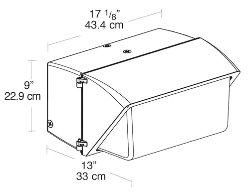 RAB WP4SC400/480 Wallpack Glass Lens 400W High Pressure Sodium Lamp 480V Bronze Color