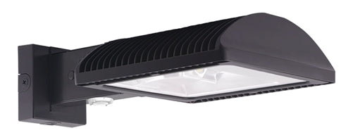 RAB WPLED4T50/D10/WS2 50W Full Cutoff LED Wallpack with Multi-Level Motion Sensor, Type IV Distribution, Wall Mount, 5000K (Cool), 5299 Lumens, 67 CRI, 120-277V, Dimmable Operation, Not DLC Listed, Bronze Finish