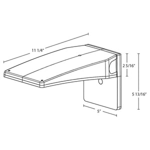 RAB WPLEDMW 32W/24W/16W Field Adjustable LED Wallpack, Adjustable CCT 3000/4000/5000K, 0-10V Dimming, Wet Location, White