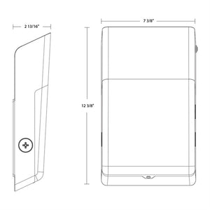 RAB WPT 40/25/15W Field-Adjustable LED Tall Wallpack, 3000/4000/5000K, 2162-5345 Lumens, Surface Mount, Bronze