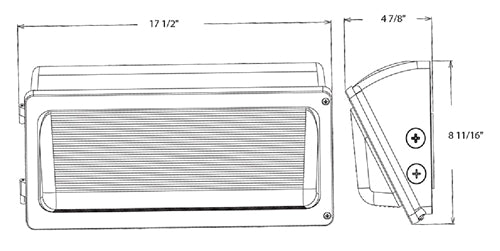 RAB WPX3/MVS 130W/100W/65W Field Adjustable LED Wallpack, 3000/4000/5000K CCT Selectable, 120-277V, Integrated Photocell with On/Off Switch