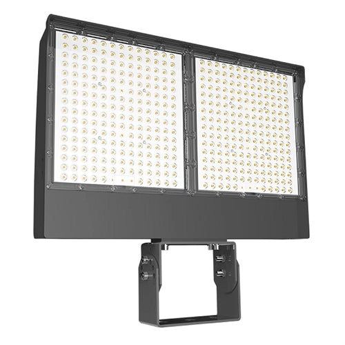 RAB X17XFU330T/PCT 175W/250W/330W 3-Way Field Adjustable LED Floodlight, 3000K/4000K/5000K Seletable Color Temperature, 23907-49228 Lumens, 71-74 CRI, 120-277V Twistlock Photocell, Bronze