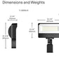 RAB X34-100LT-840/U 87W LED Floodlight, 11000 Lumens, 4000K Color Temperature, 80CRI, Trunion 120-277V, Dimming, Bronze