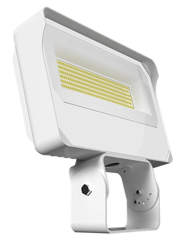 RAB X34LTW LED Floodlight, 90W/80W/70W Selectable, 3000/4000/5000K CCT Selectable, Trunnion Mount, White