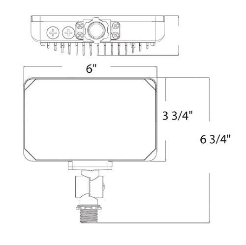 RAB X34SW 35/25/20W LED Floodlight, 2685-4677 Lumens, Knuckle Mount, 3000K/4000K/5000K Color Temperature, 120/277V, White