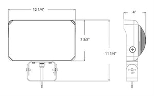 RAB X34XLT 130/110/95W LED Floodlight, 14615-20065 lumens, Trunnion Mount, 3000K/4000K/5000K Color Temperature, 120/277V, Bronze