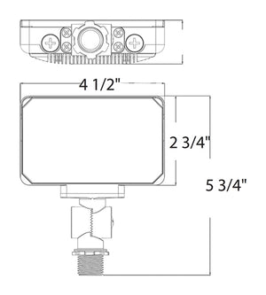 RAB X34XS 16/13/10W LED Floodlight, 1468-2353 Lumens, Knuckle Mount, 3000K/4000K/5000K Color Temperature, 120/277V, Bronze