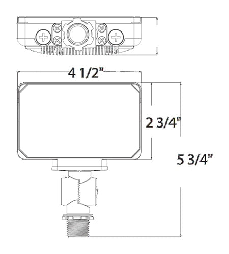RAB X34XSW 16/13/10W LED Floodlight, 1468-2353 Lumens, Knuckle Mount, 3000K/4000K/5000K Color Temperature, 120/277V, White