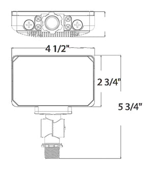 RAB X34XSW 16/13/10W LED Floodlight, 1468-2353 Lumens, Knuckle Mount, 3000K/4000K/5000K Color Temperature, 120/277V, White