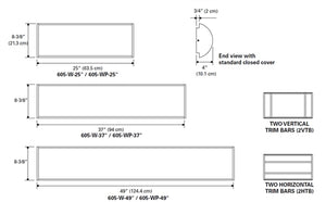 Shaper 605-25-W-L3/835-UNV-MW LED Wall Sconce, 25", Interior Wall, 80 CRI, 3500K, 120-277V, Matte White