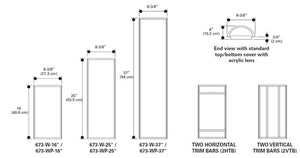 Shaper 673-16-WP-L3/827-UNV-ALP 16" LED Cyclinder Wall Light, Exterior Wall Mounting, 80 CRI, 2700K, 120-277V, Aluminum Paint